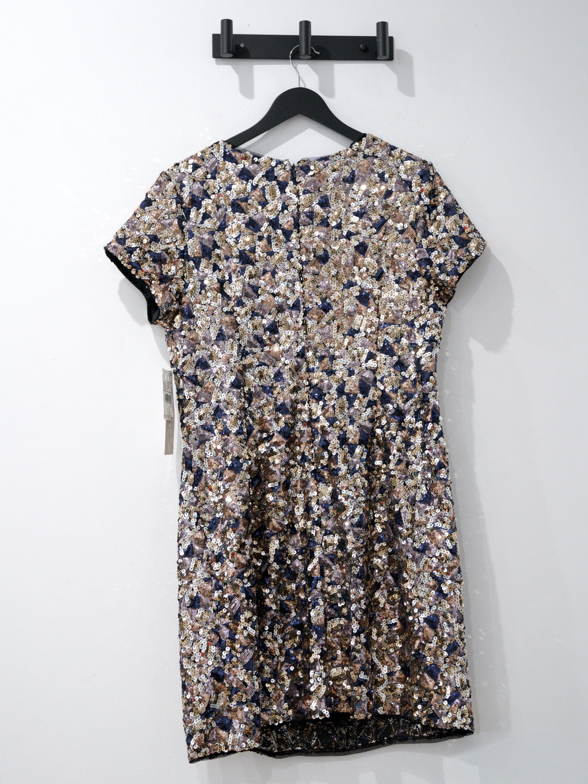 Adrianna Papell Plus Size Sequin Shirt Swing Short-Sleeve Dress Adrianna Papell