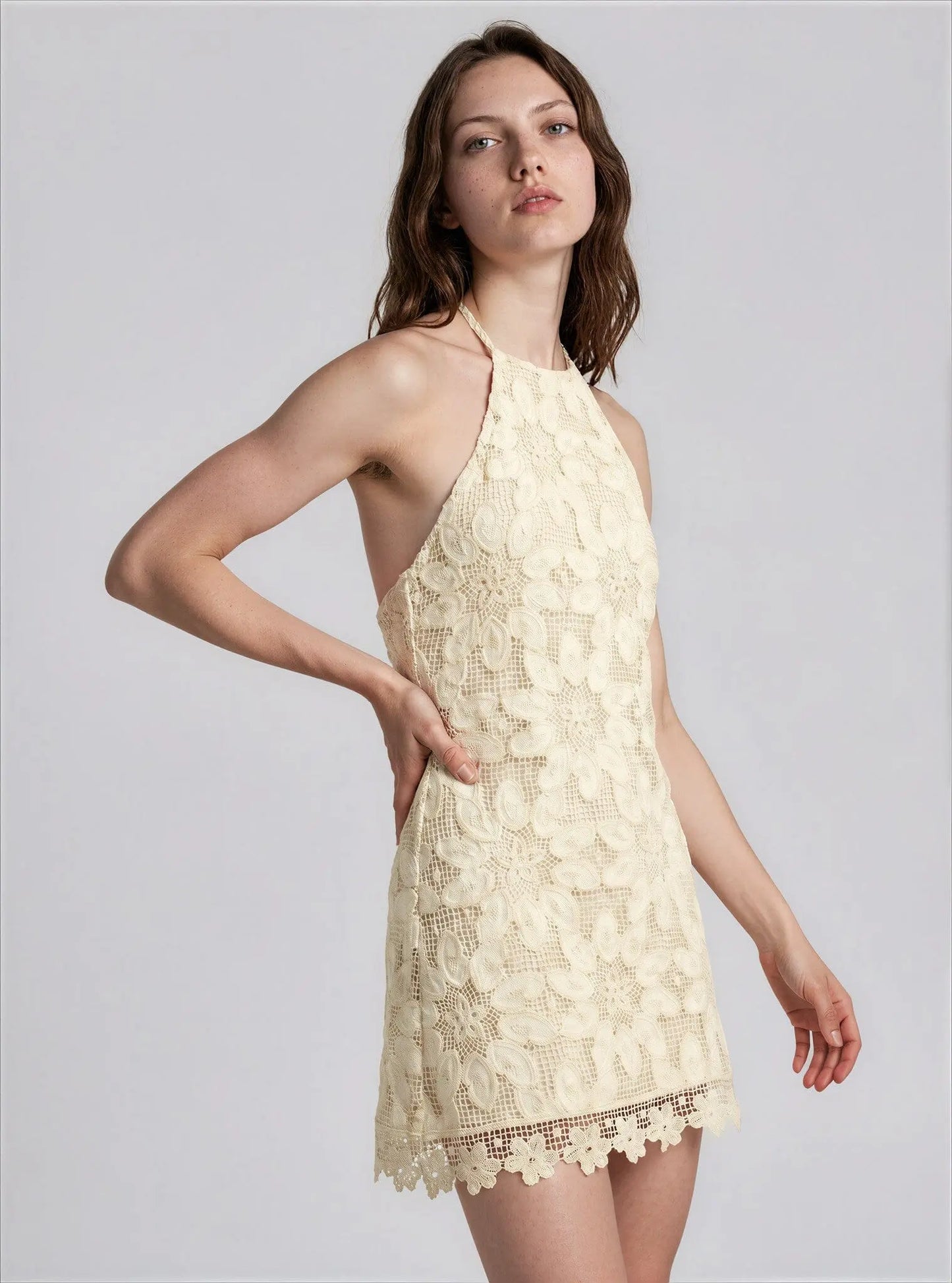 Alaia Short Halter Dress AROSE STUDIO