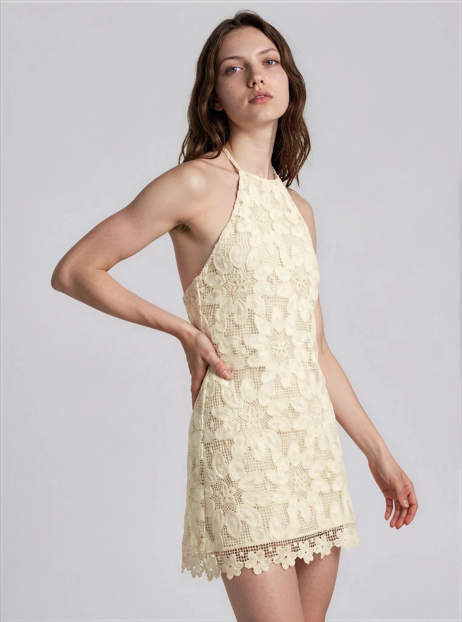 Alaia Short Halter Dress AROSE STUDIO