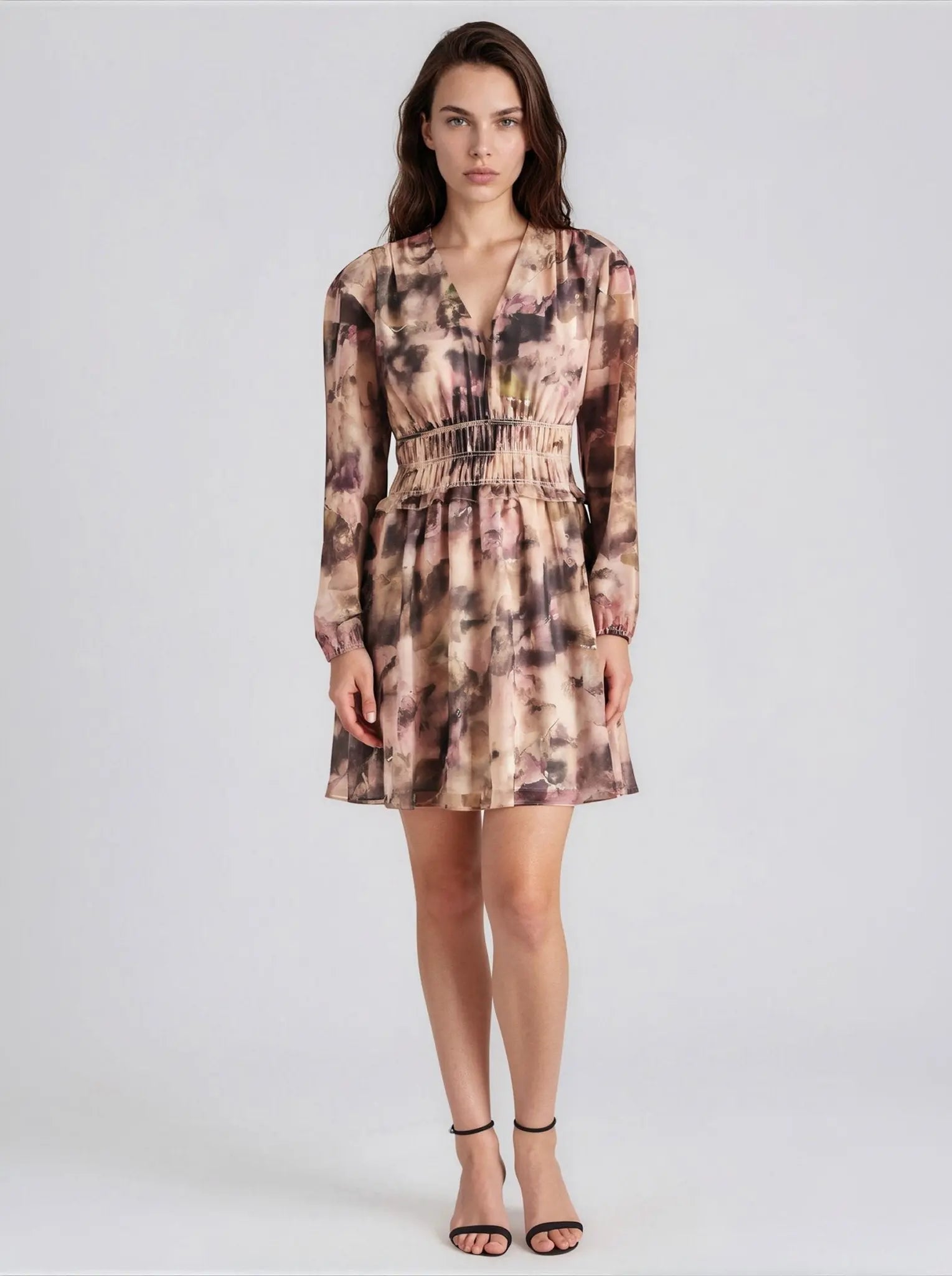 Fiora Printed Smocked - Waist Dress - Layalita