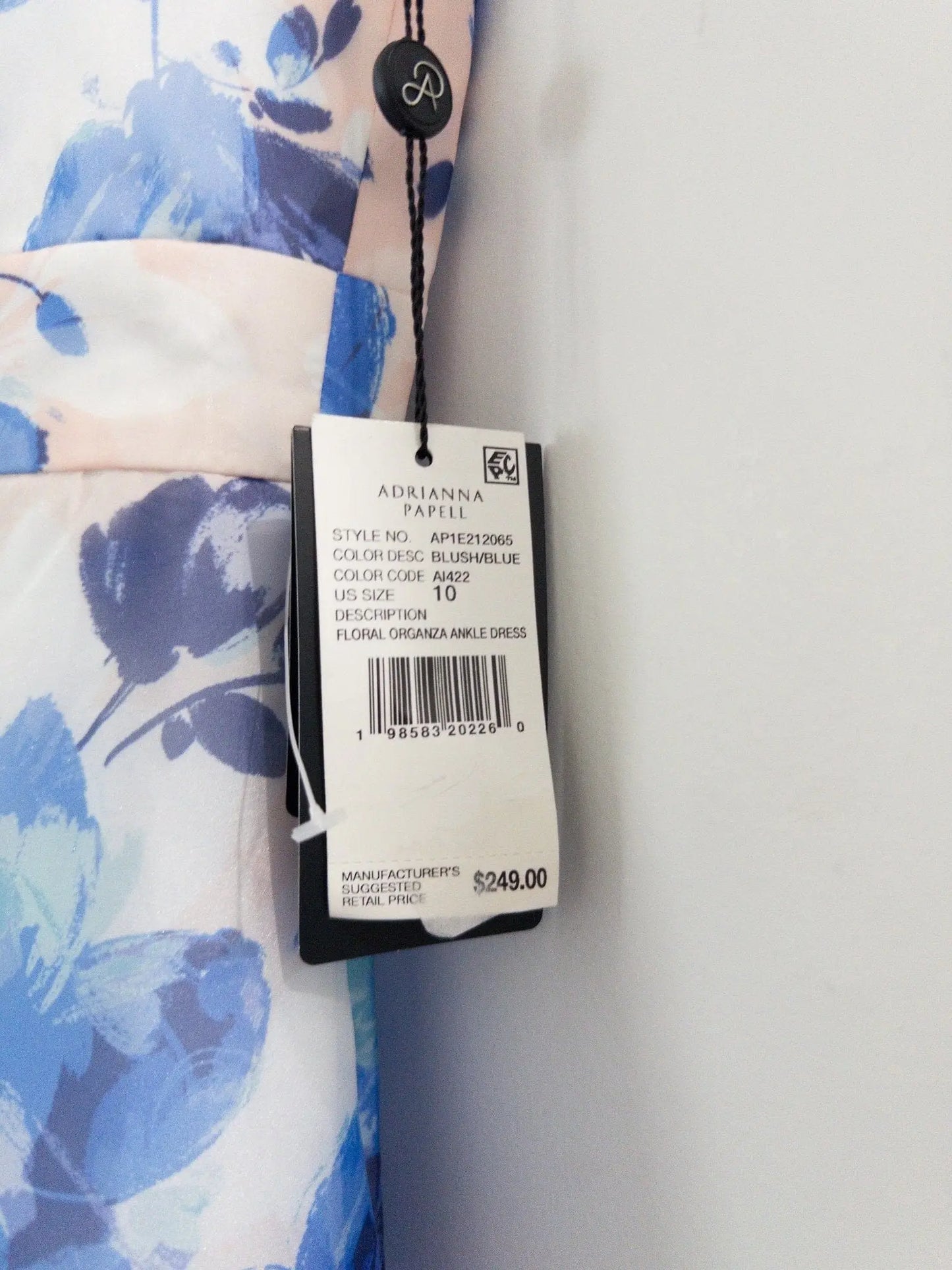 Floral Halter High-Low Midi Dress Adrianna Papell