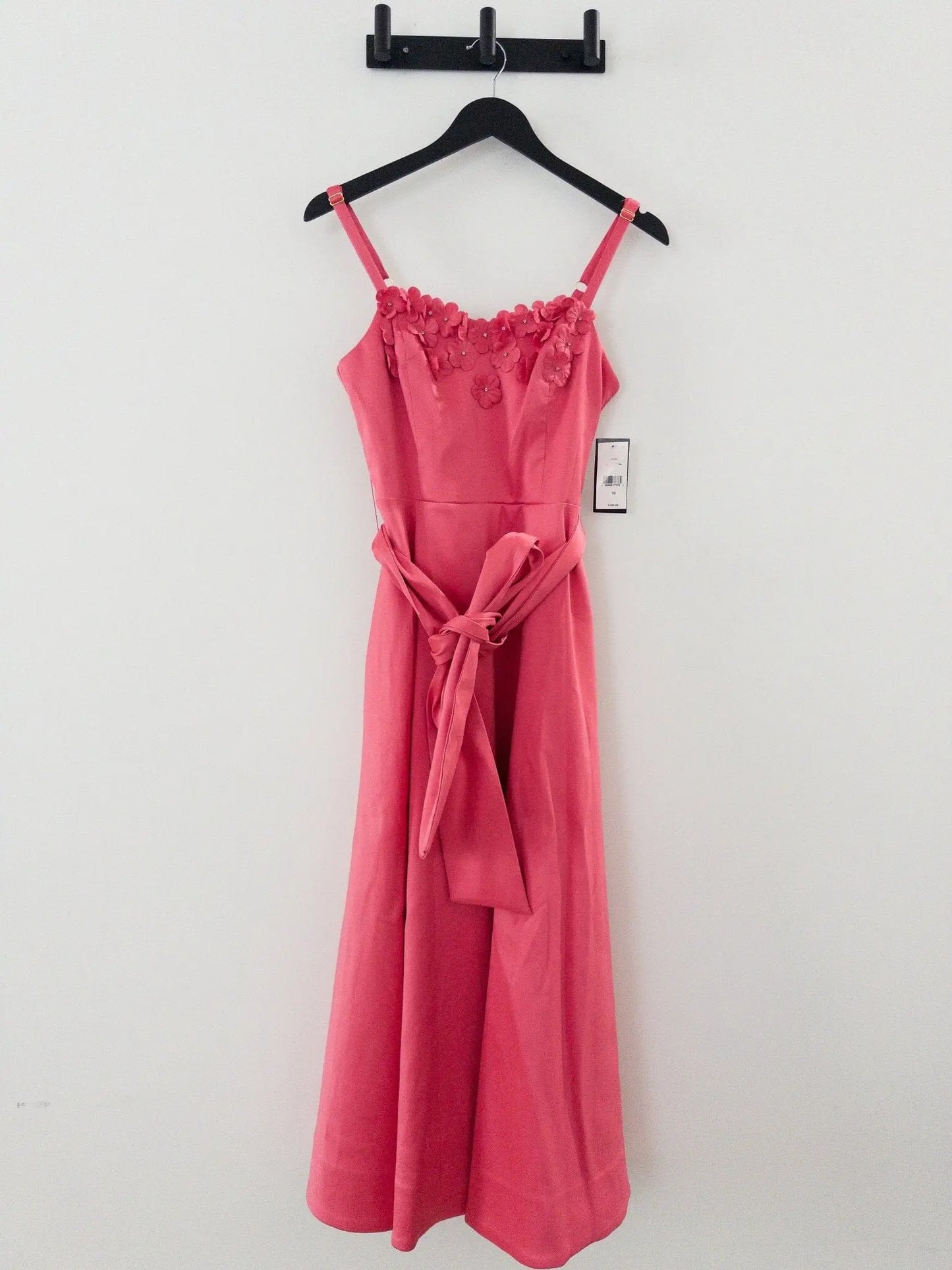 Floral-Trim Bow-Waist Midi Dress Taylor