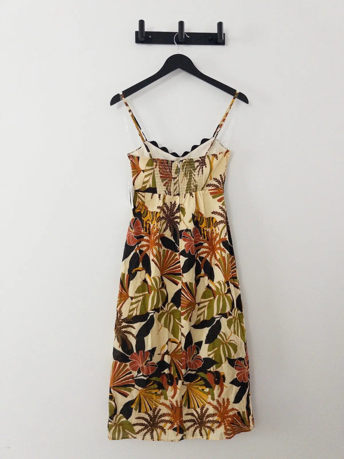 Juniors Scalloped Printed Slip Midi Dress ROW A
