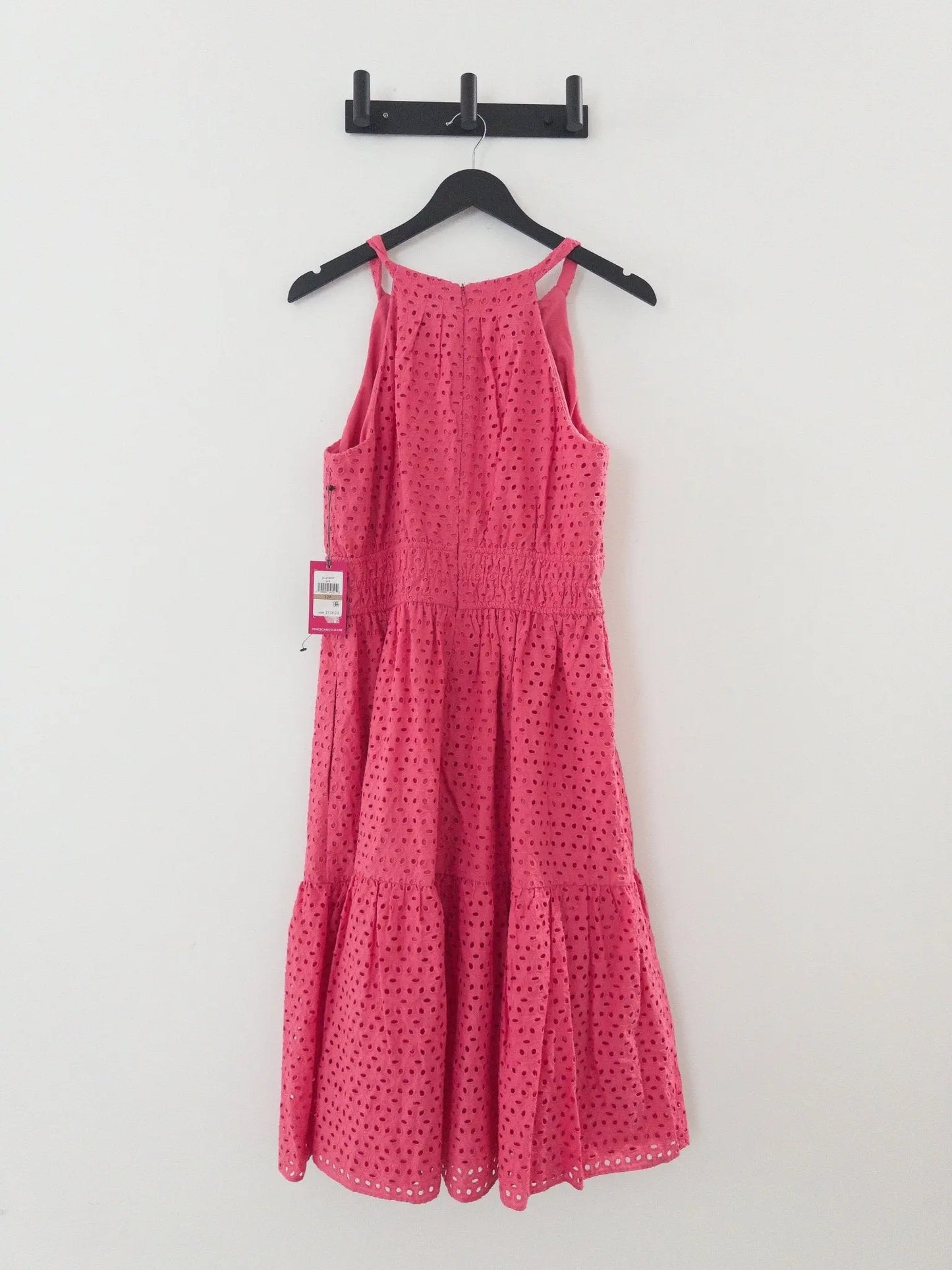 Petite Cotton Tie-Neck Sleeveless Tiered Dress - Layalita
