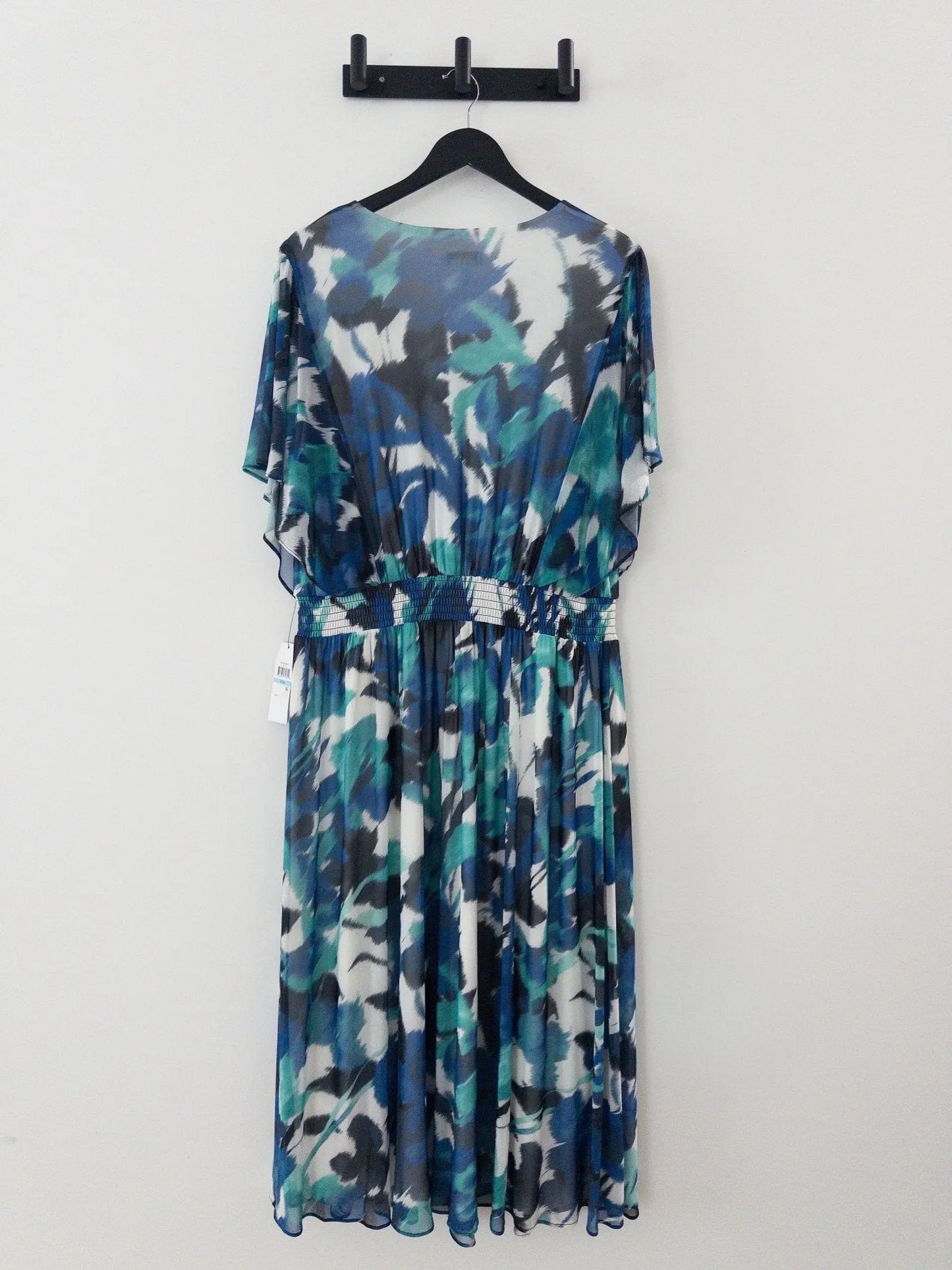 Plus Size Printed Flutter-Sleeve Midi Dress DKNY