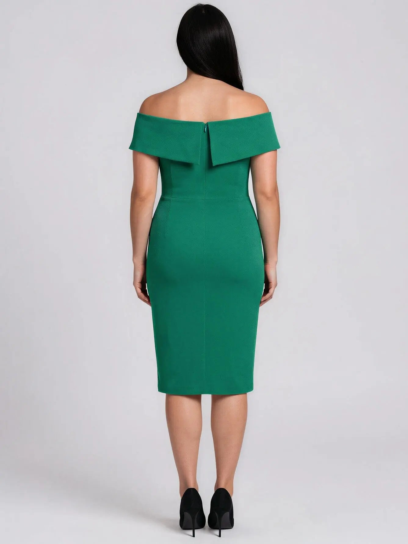 Plus Size Ruffled Off-The-Shoulder Dress - Layalita