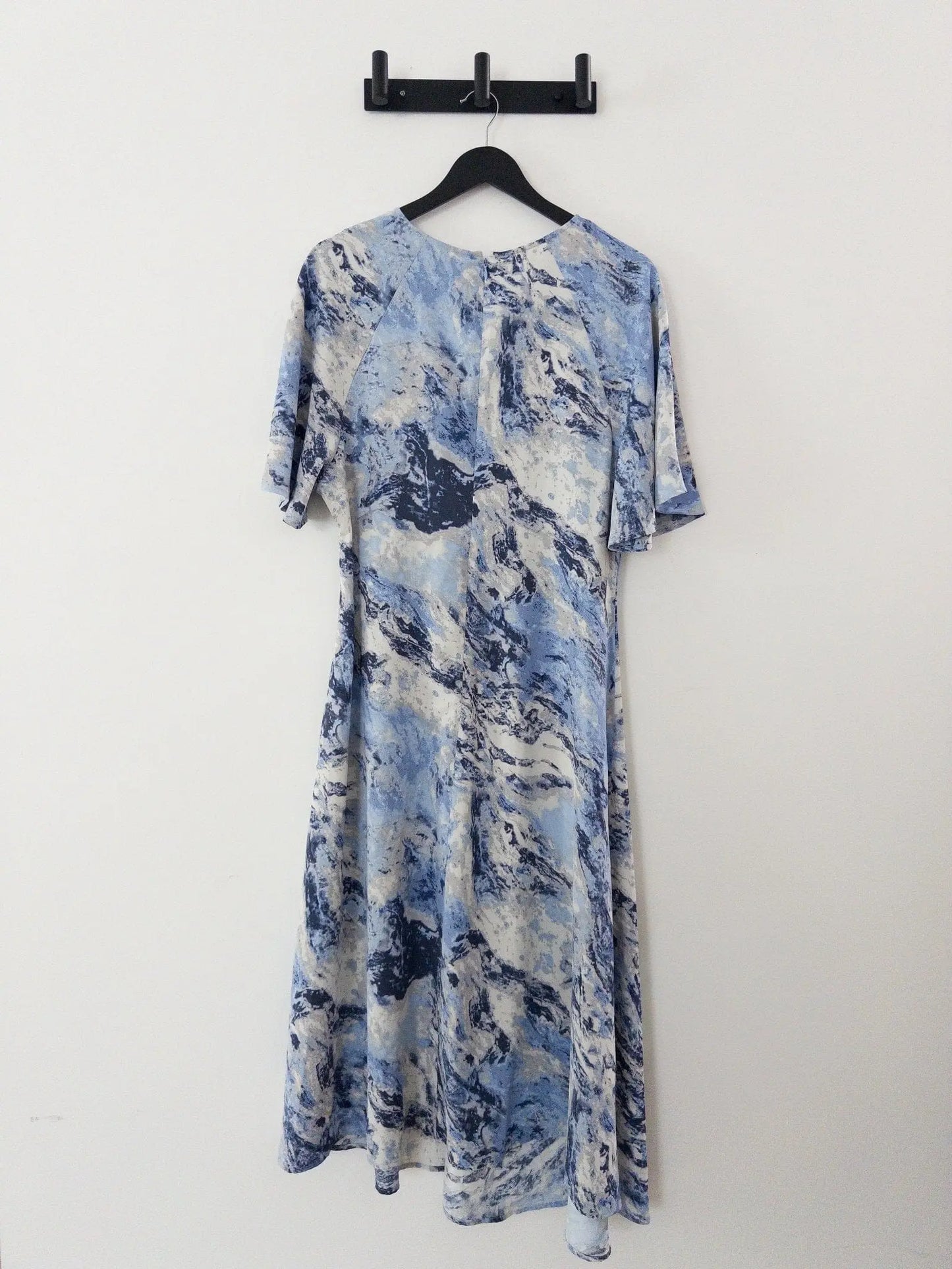 Satin Printed Midi Dress Luxely