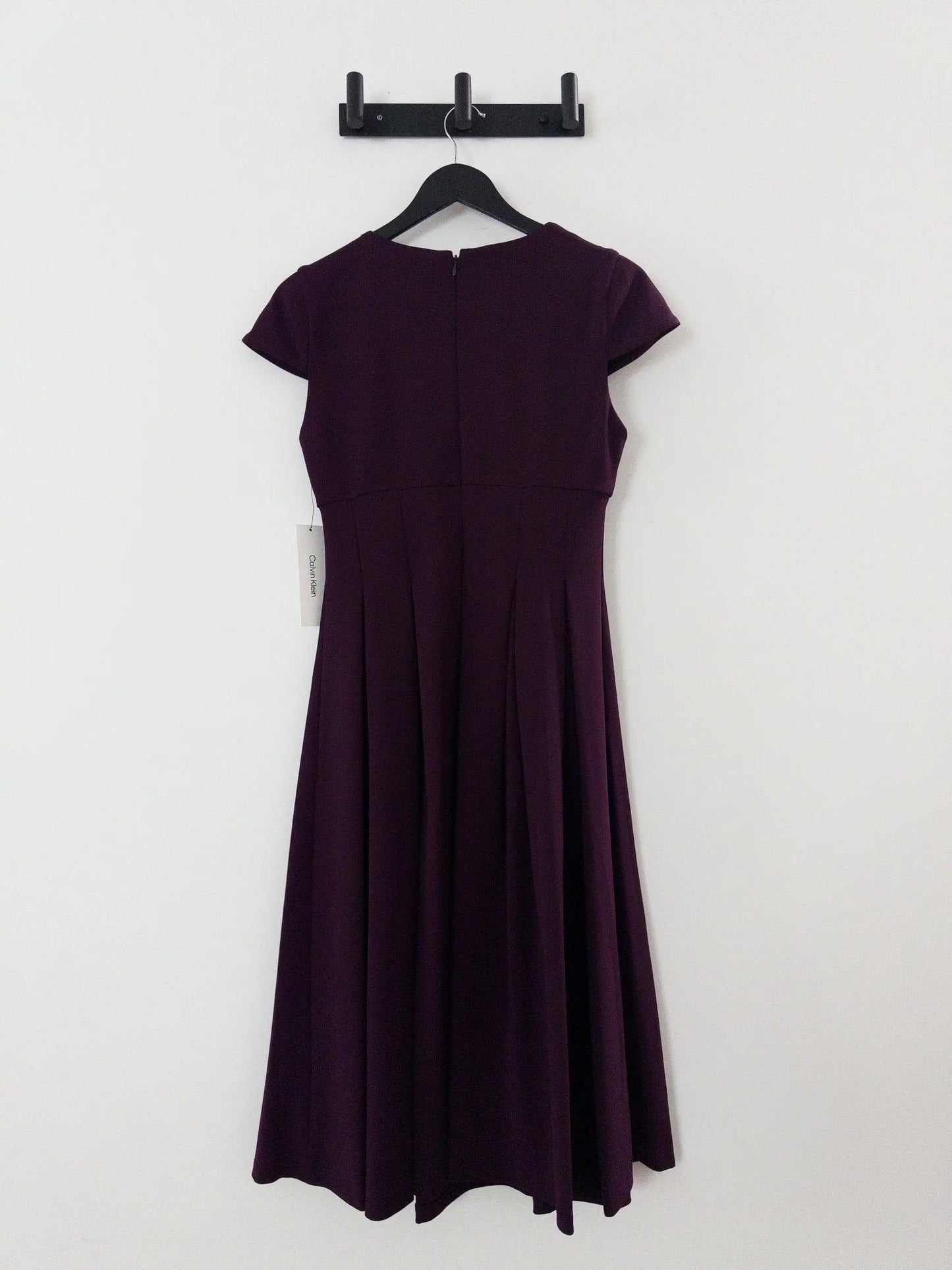 Scuba Crepe Square-Neck Fit & Flair Dress Calvin Klein