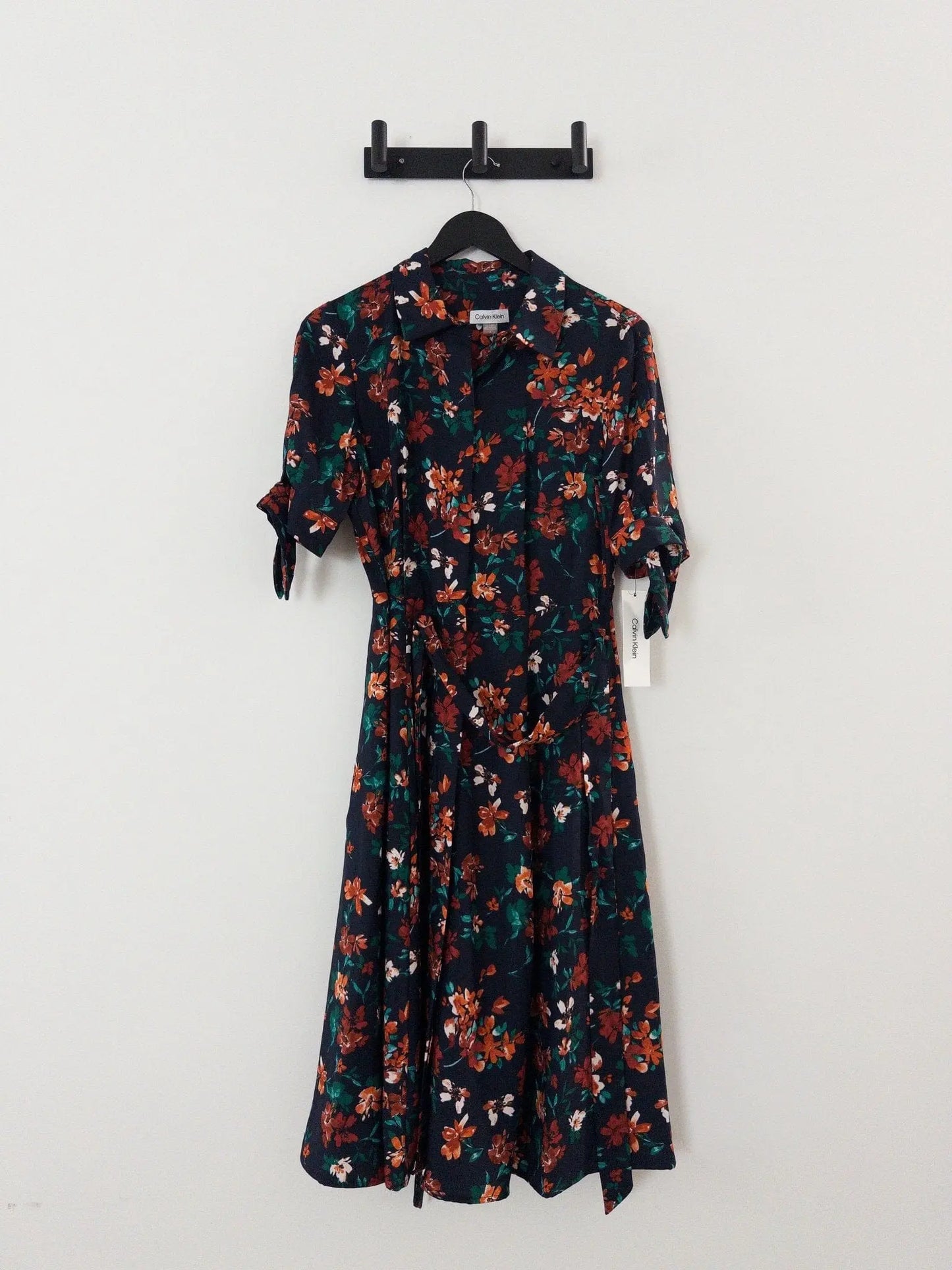 Short-Sleeve Midi Shirtdress Calvin Klein