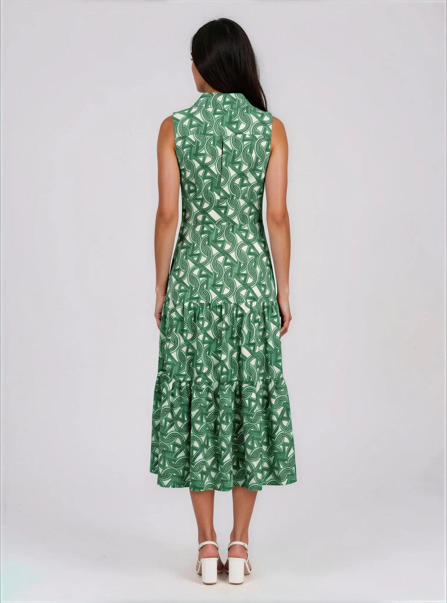 Sleeveless Collared Shirtdress - Layalita