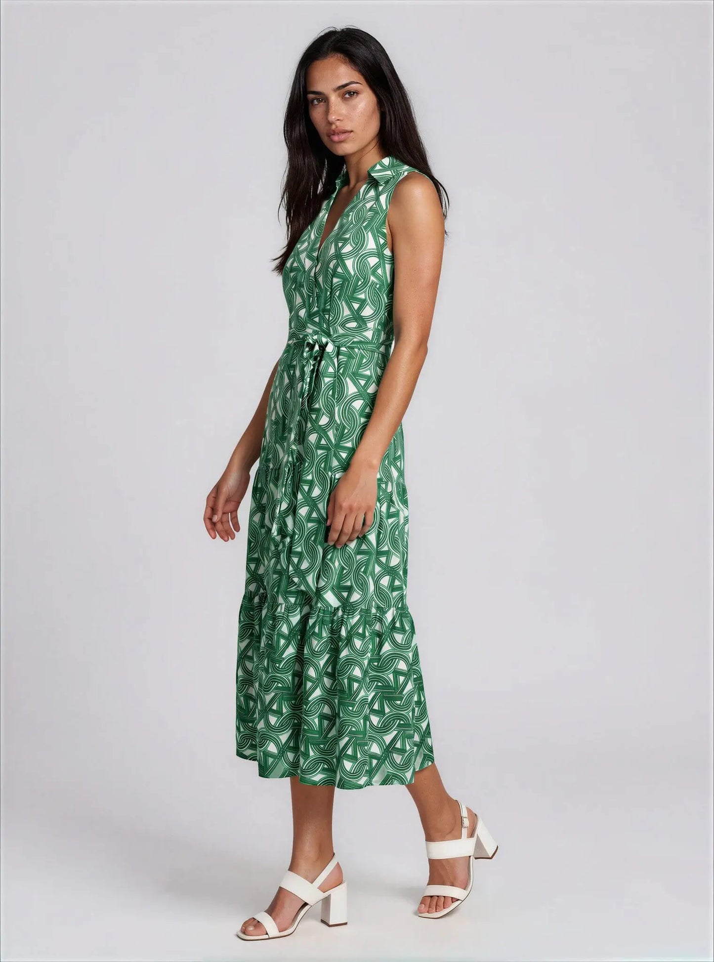 Sleeveless Collared Shirtdress - Layalita