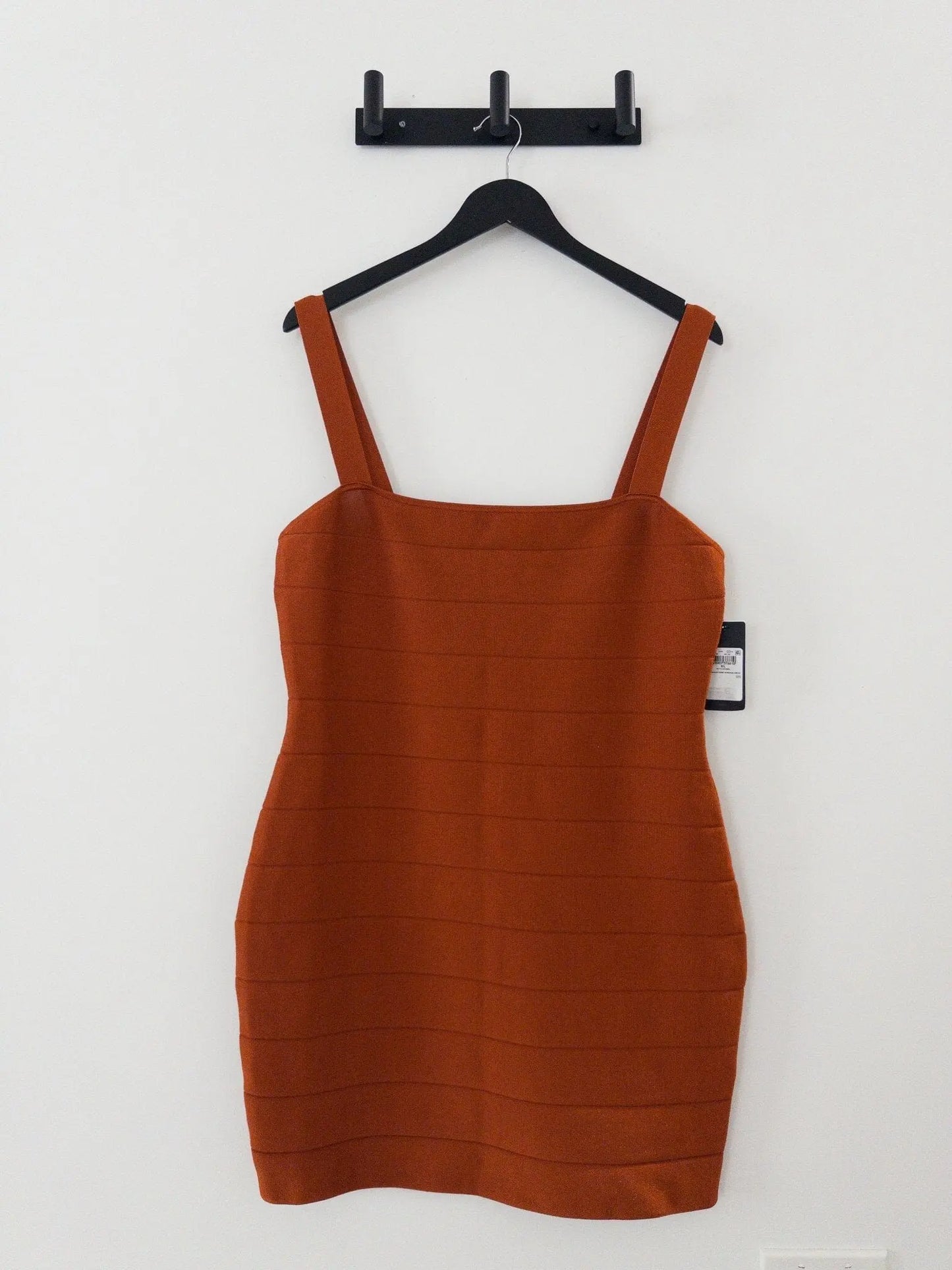 Solid Square-Neck Short Bodycon Dress GUESS