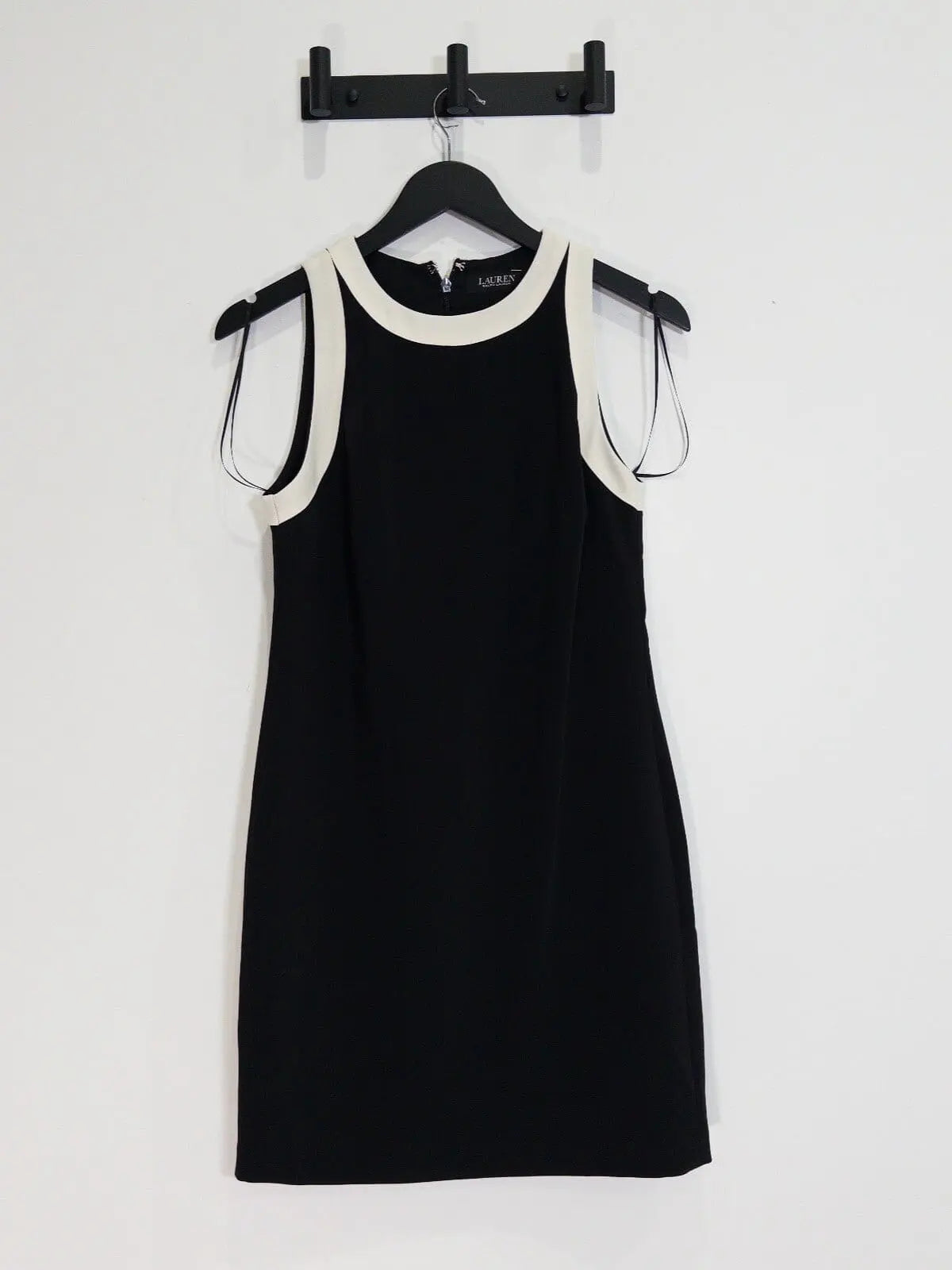 Two-Tone Crepe Sleeveless Shift Dress Lauren Ralph Lauren