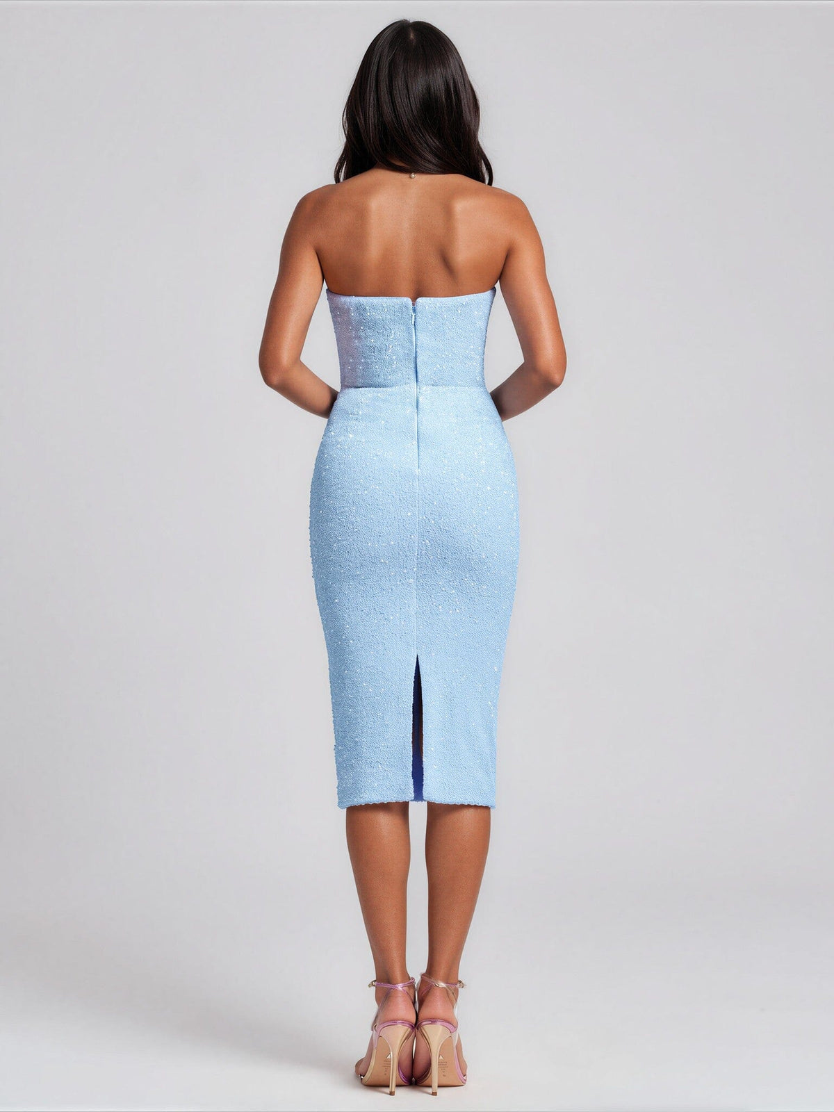 Viviana Sequined Strapless Dress Dress the Population 