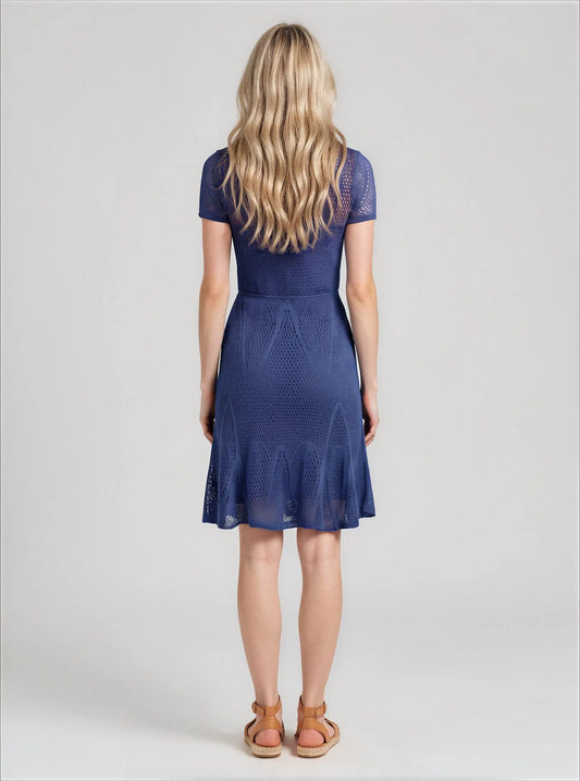Pointelle Short-Sleeve Sweater Dress Lauren Ralph Lauren 