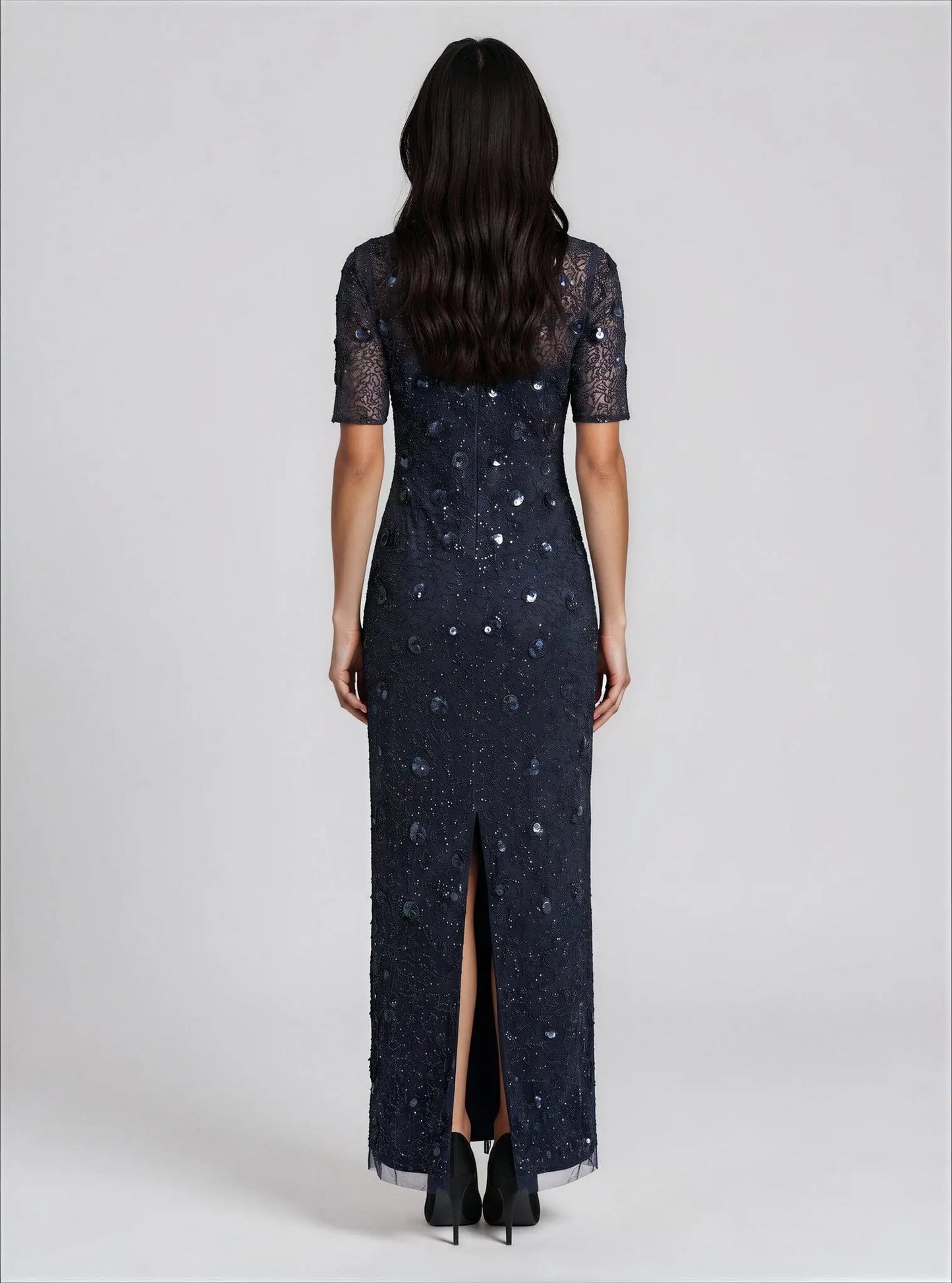 3D Embellished Floral Sheath Dress Adrianna Papell 
