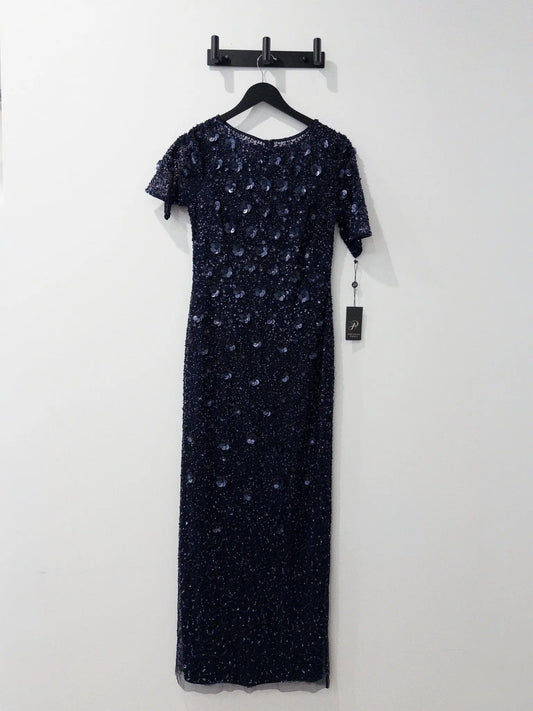 3D Embellished Floral Sheath Dress Adrianna Papell 