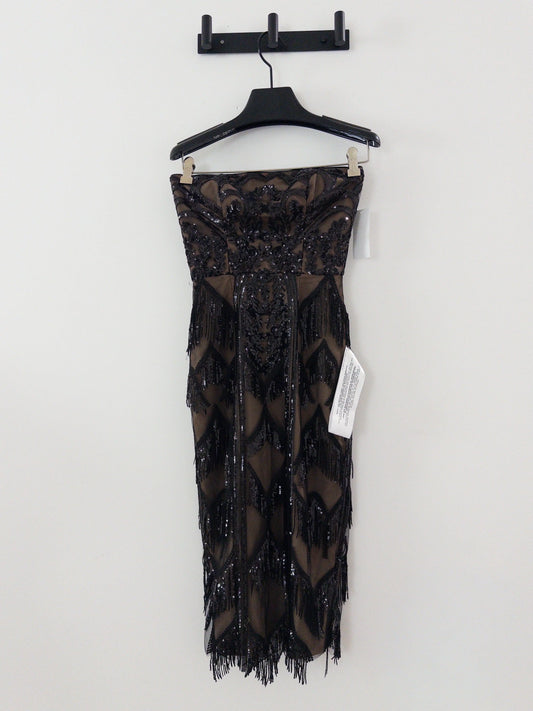 Viviana Sequined Fringe Dress Dress the Population 