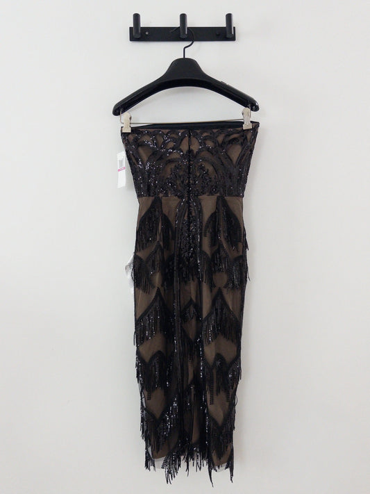 Viviana Sequined Fringe Dress Dress the Population 