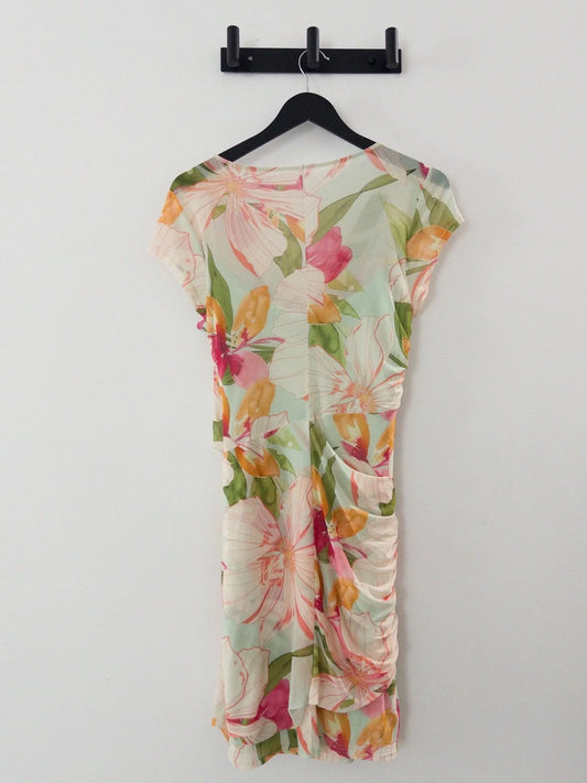 Averi Floral Layered-Mesh Bodycon Dress - Layalita