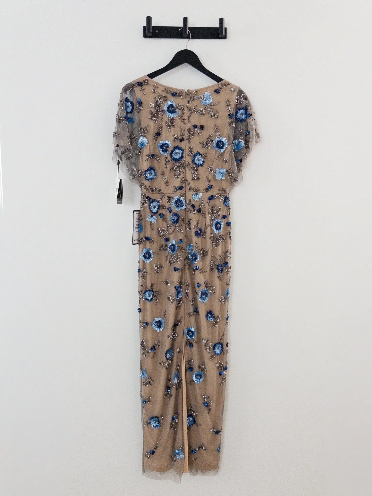 Beaded Mesh Column Dress Adrianna Papell 