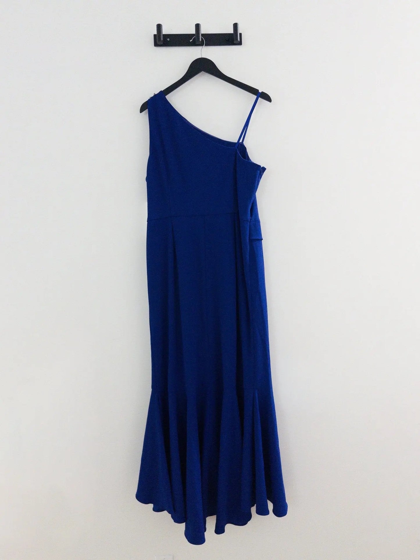 Beaded One-Shoulder Crepe Gown - Layalita