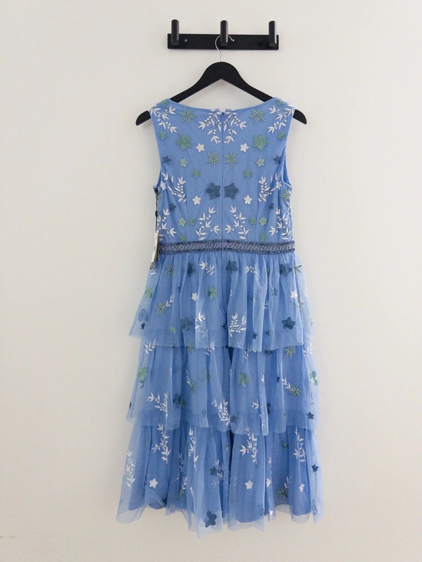 Beaded Tiered Mesh Dress - Layalita