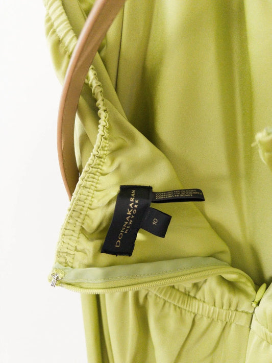 Belted Halter A-Line Midi Dress Donna Karan New York 