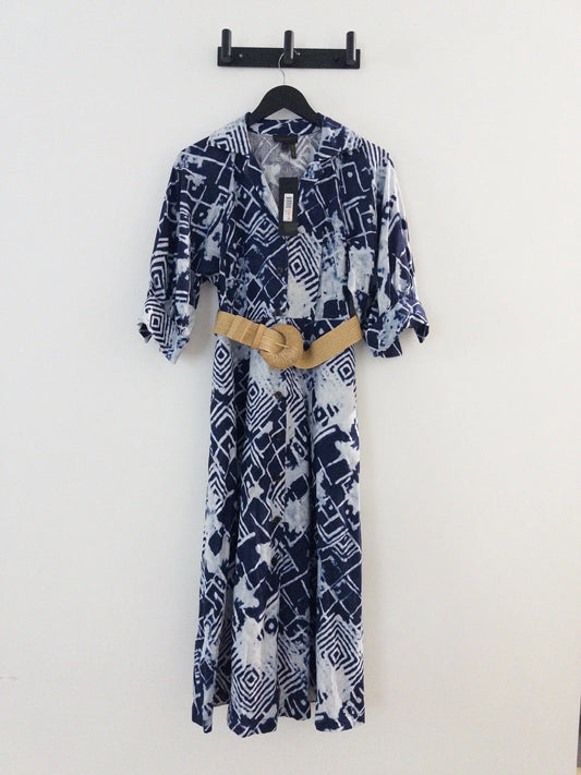 Belted Midi Shirt Dress Donna Karan New York 