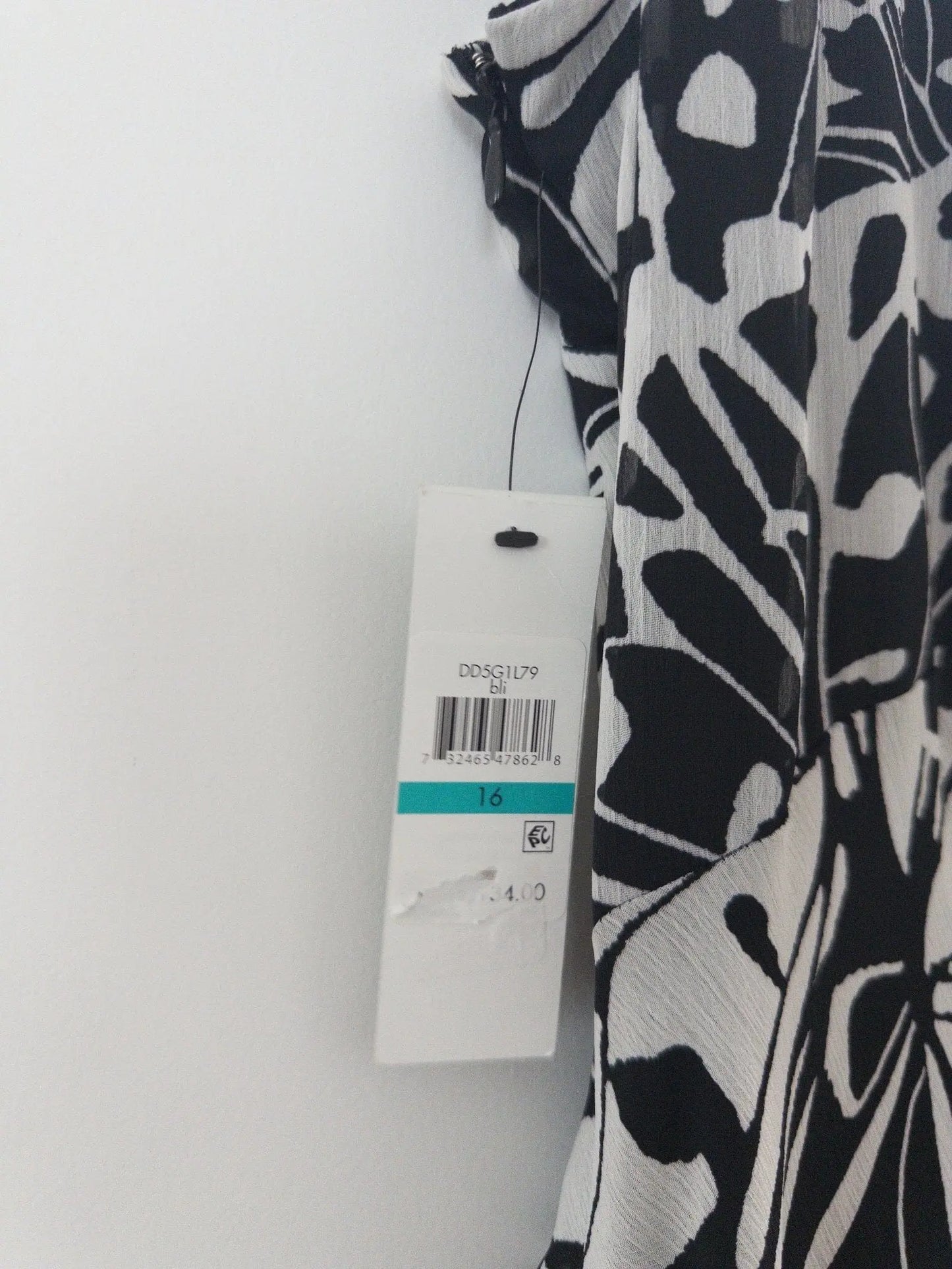 Chiffon Printed Boat-Neck Ruffle-Hem Dress DKNY 