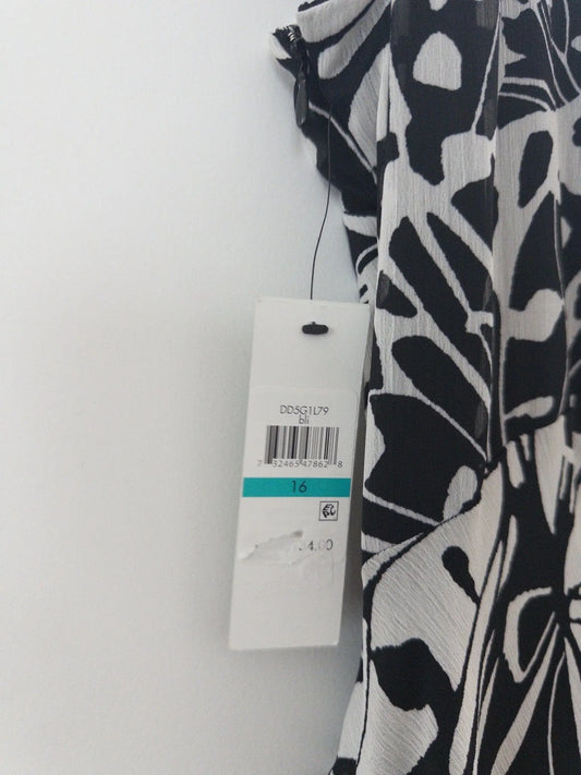 Chiffon Printed Boat-Neck Ruffle-Hem Dress DKNY 