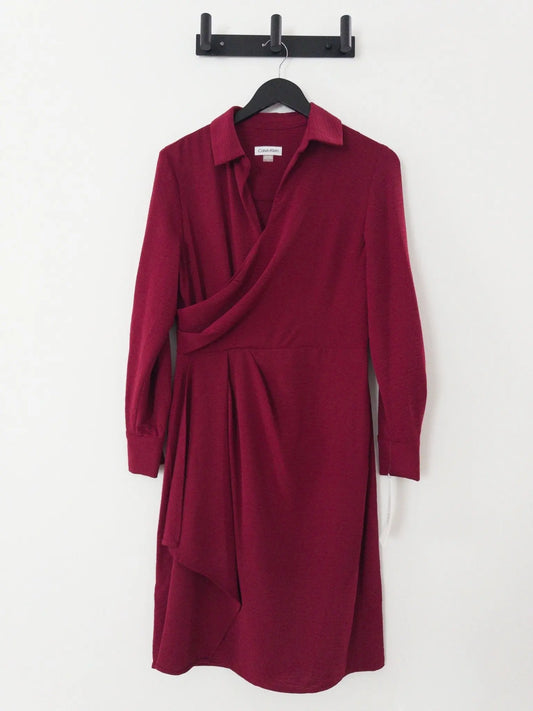 Collared Long - Sleeve A - Line Dress - Layalita