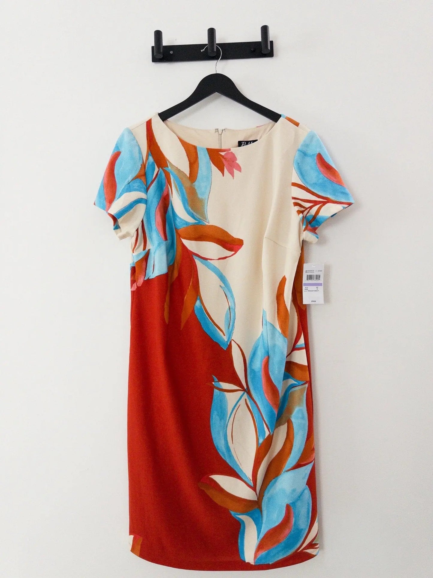 Colorblocked Placement-Print Sheath Dress R & M Richards 