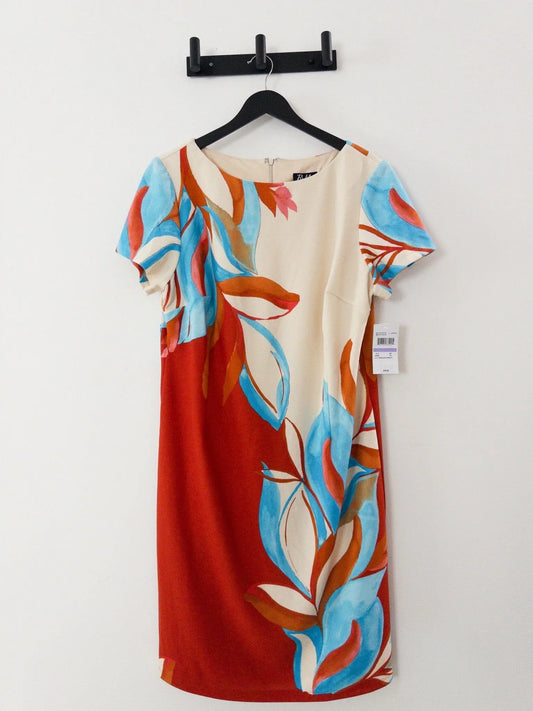 Colorblocked Placement-Print Sheath Dress R & M Richards 