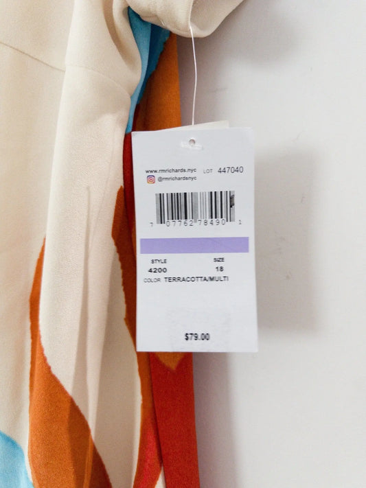 Colorblocked Placement-Print Sheath Dress R & M Richards 
