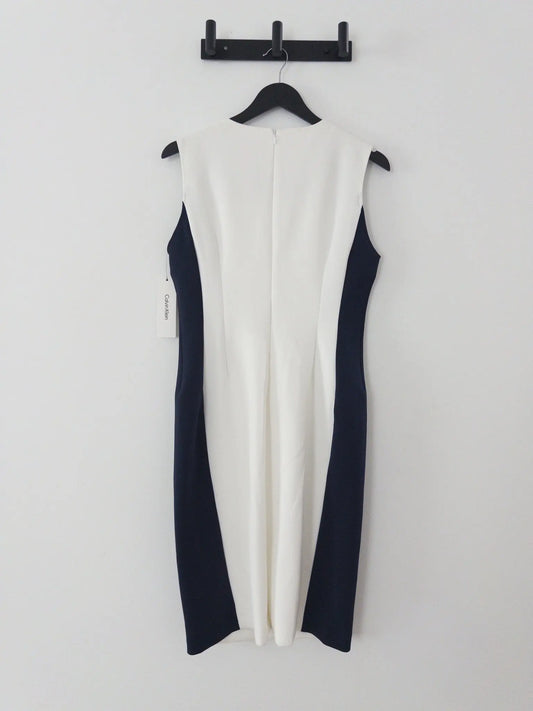 Colorblocked Sleeveless Scuba Sheath Dress - Layalita