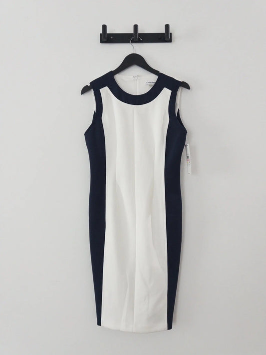 Colorblocked Sleeveless Scuba Sheath Dress - Layalita