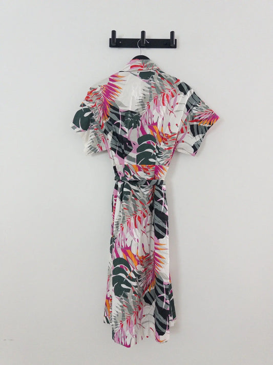 Cotton Short-Sleeve Shirtdress - Layalita