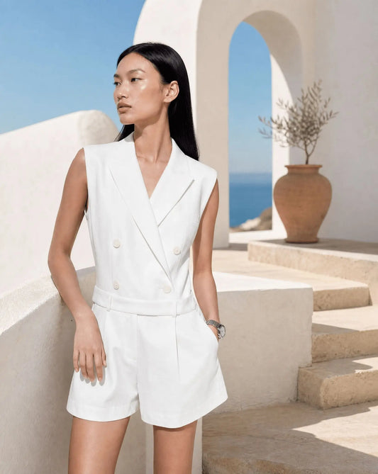 Double Breasted Romper - Layalita