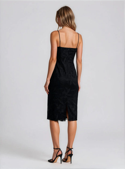 Embroidered Sleeveless Cocktail Dress - Layalita