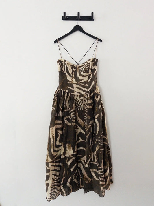 Estie Printed Sweetheart Maxi Dress Bardot 