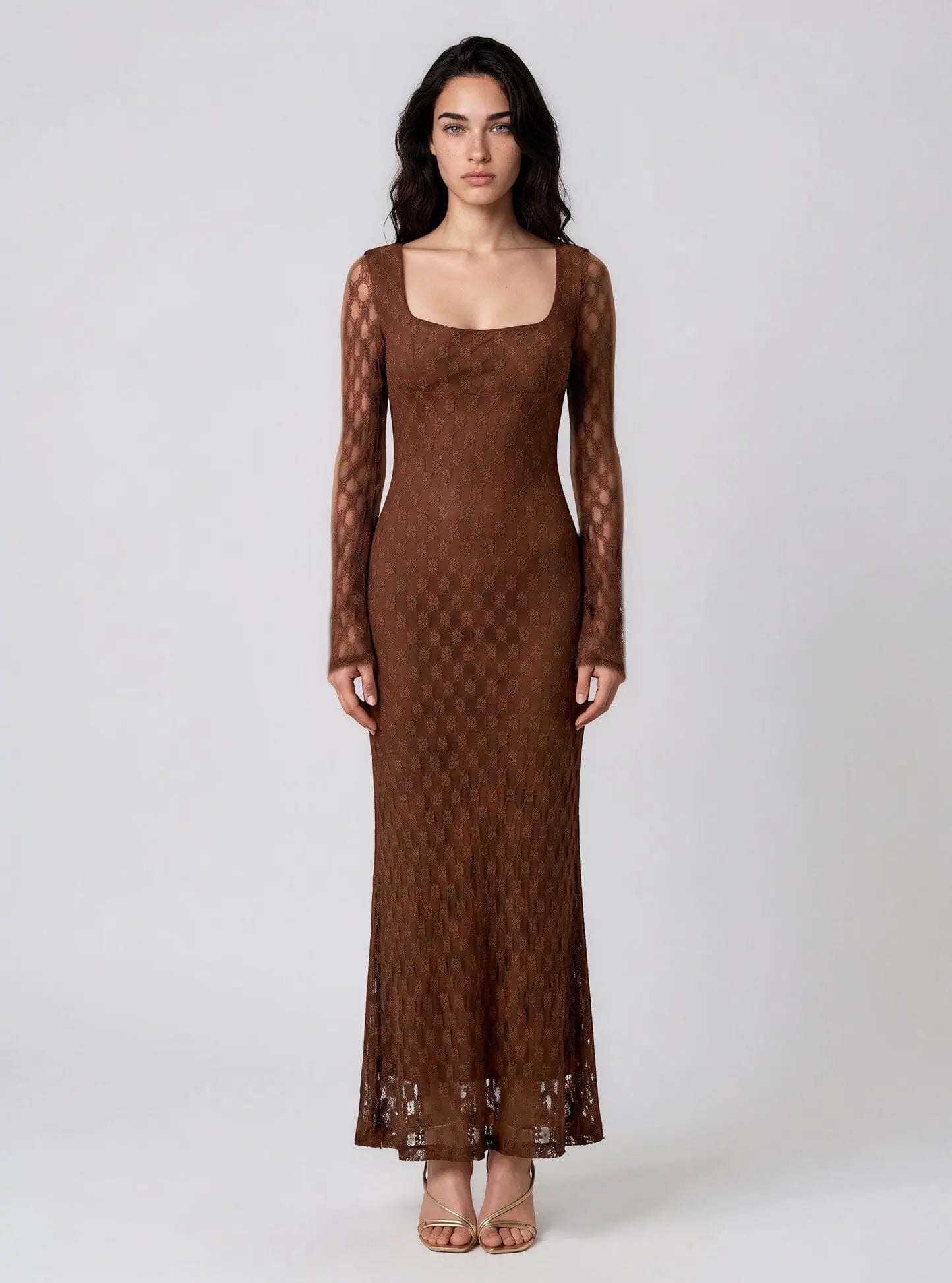 Evannia Bell-Sleeve Lace Dress - Layalita