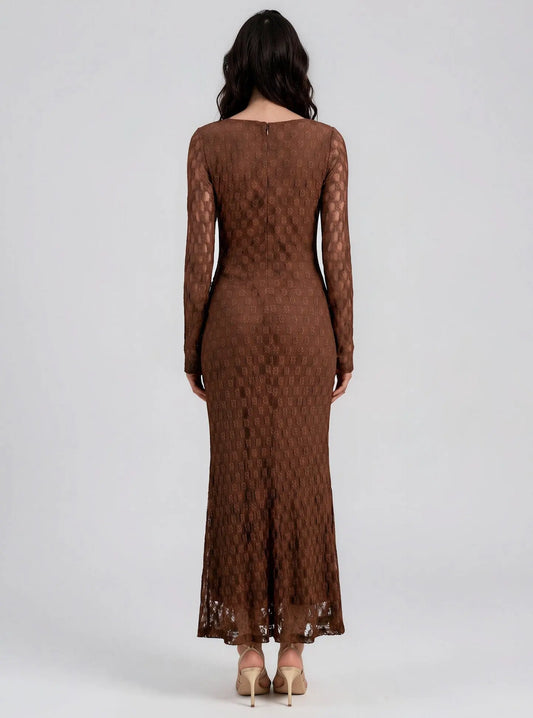 Evannia Bell-Sleeve Lace Dress - Layalita