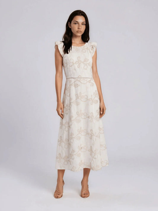 Eyelet Midi Dress - Layalita