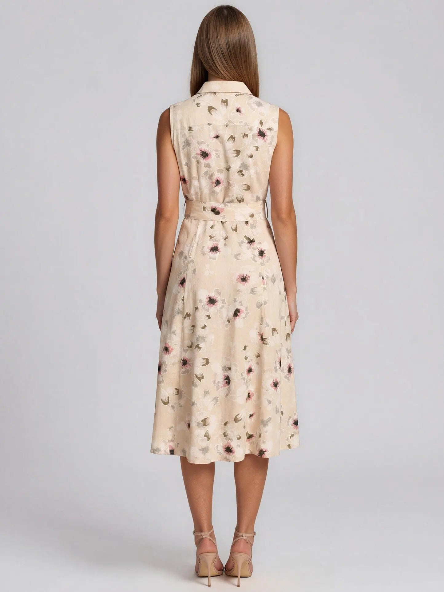 Floral Button-Down Shirt Dress - Layalita