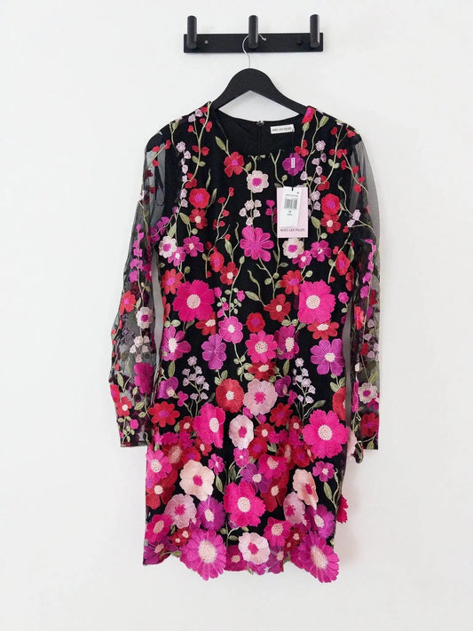 Floral-Embroidered Sheath Dress Avec Les Filles 