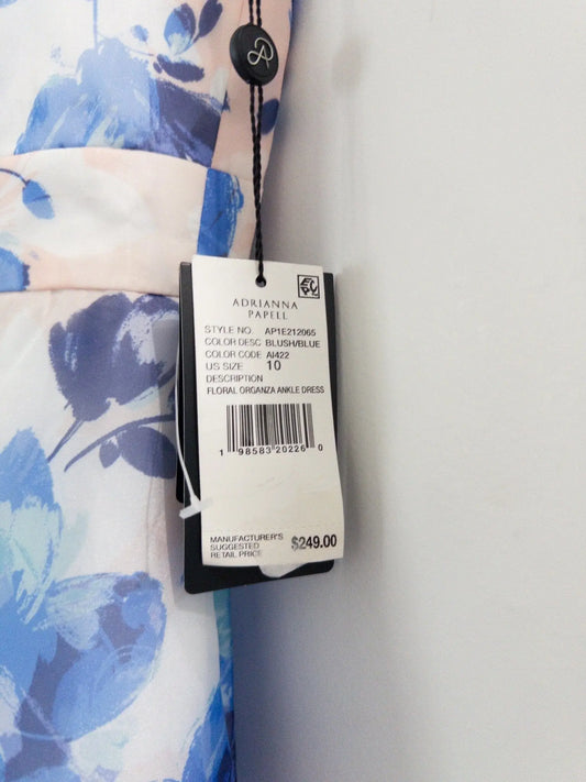 Floral Halter High-Low Midi Dress Adrianna Papell 