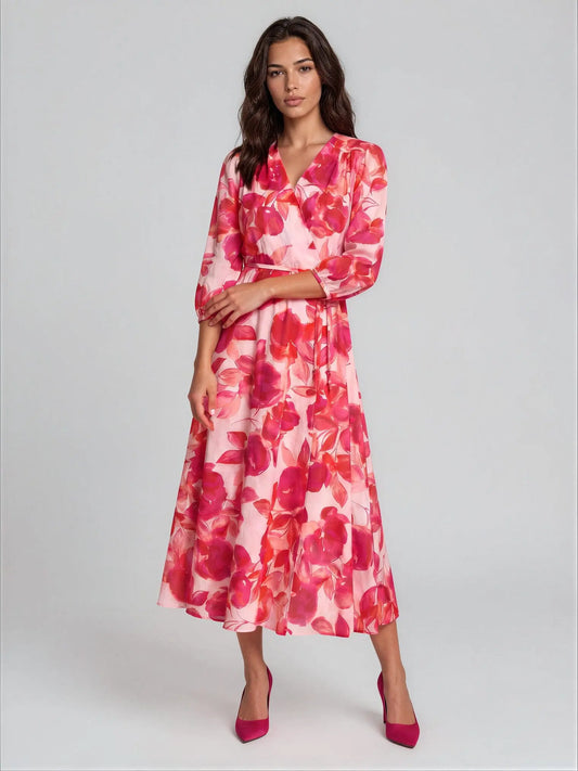 Floral-Print Cotton Midi Dresses - Layalita