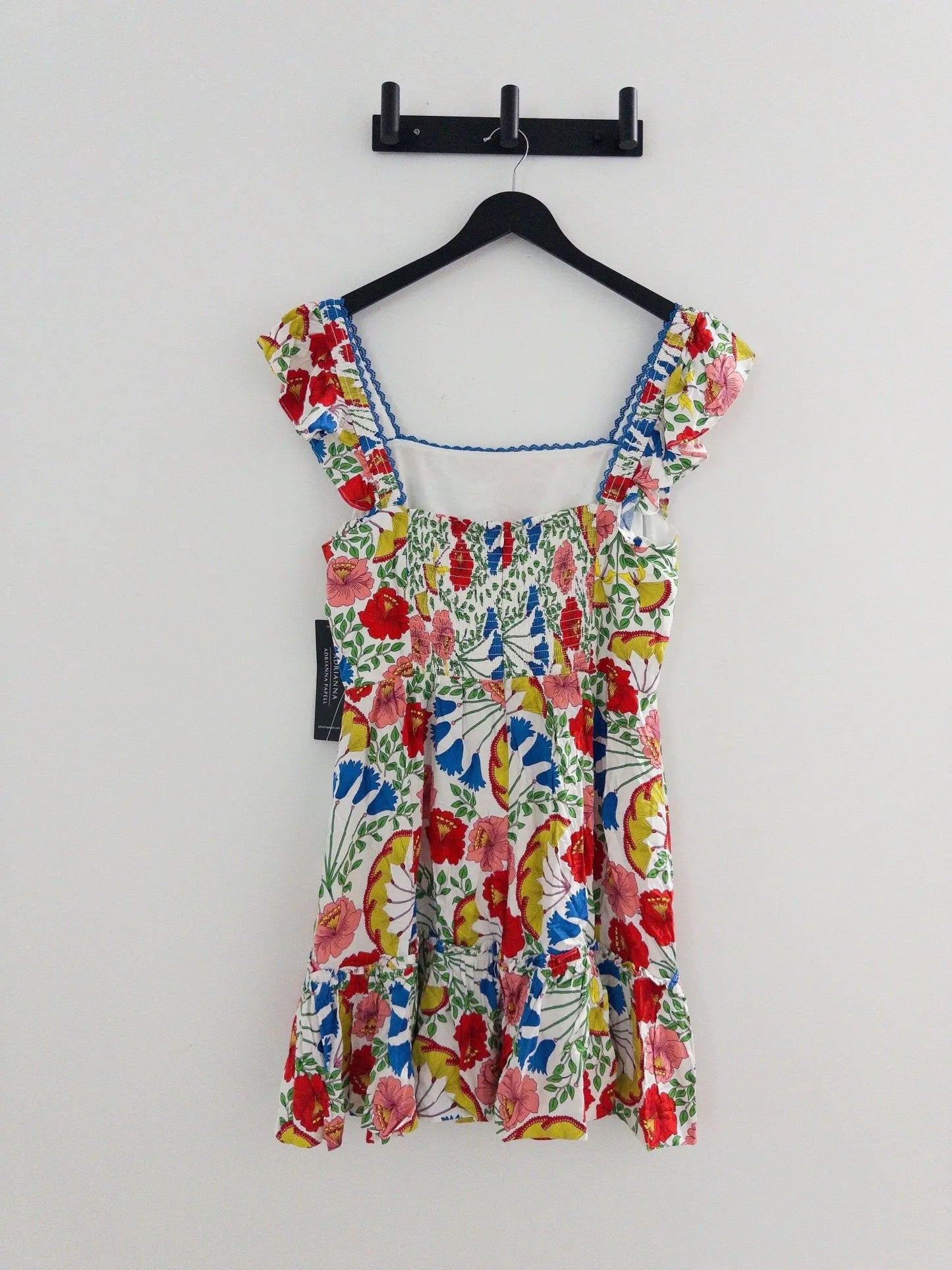 Floral-Print Flutter-Sleeve Mini Dress - Layalita