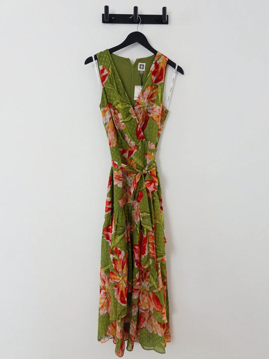 Floral - Print High - Low Faux - Wrap Dress - Layalita
